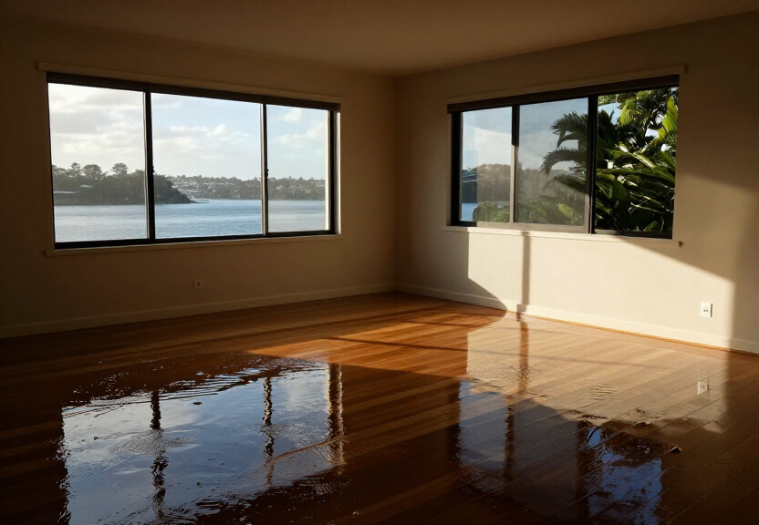 Berala living room with visible mould and strong musty odour before treatment